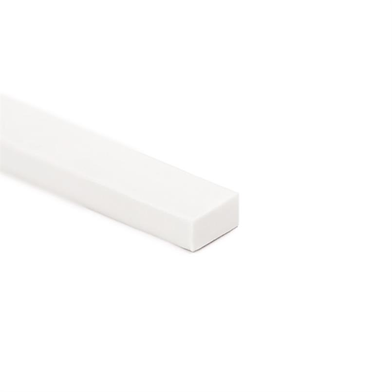 Bande caoutchouc compact blanc LxH=20x10mm (L=25m)