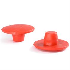 Bouchon d'escalier caoutchouc compact rouge D=38mm (trous 15mm)