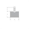 Butée cylindrique type D 60x25mm (M12) set 10 pièces