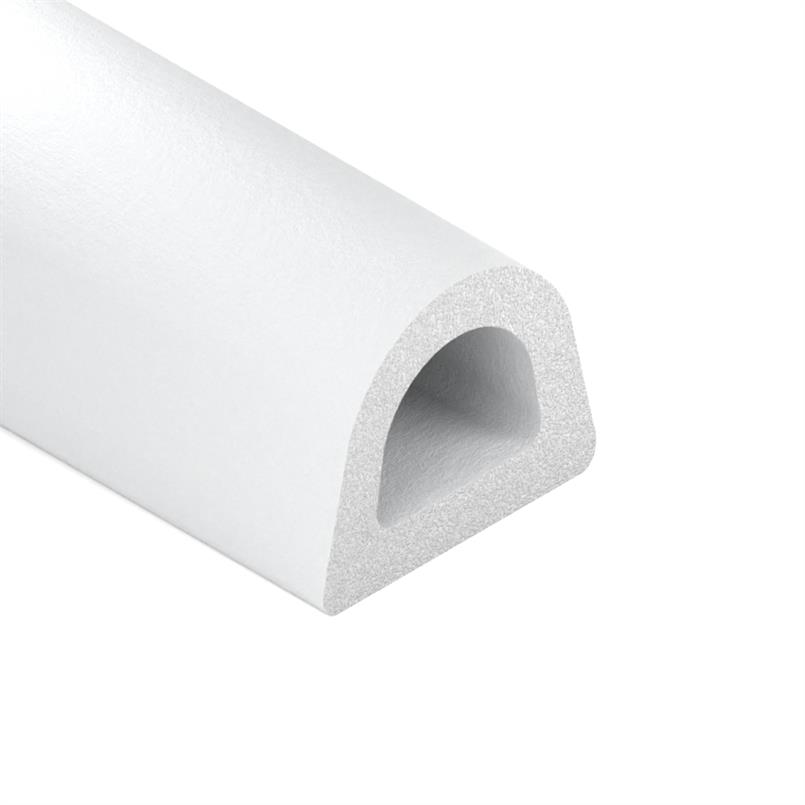 Caoutchouc cellulaire profile D blanc LxH=12x10mm (L=50m)