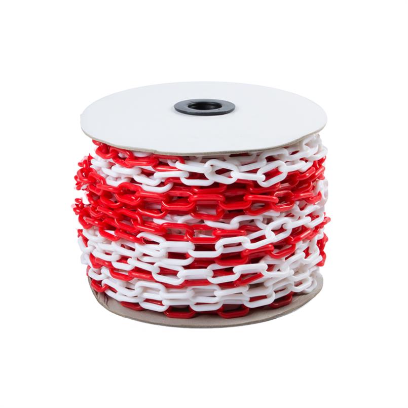 Chaine en plastique rouge/blanc 10mm (L=25m)