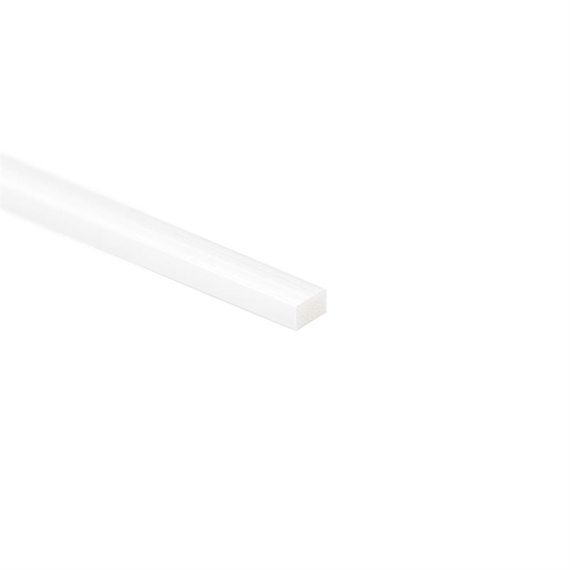 Corde rectangulaire en mousse silicone blanc BxH= 9x6mm (L=25m)