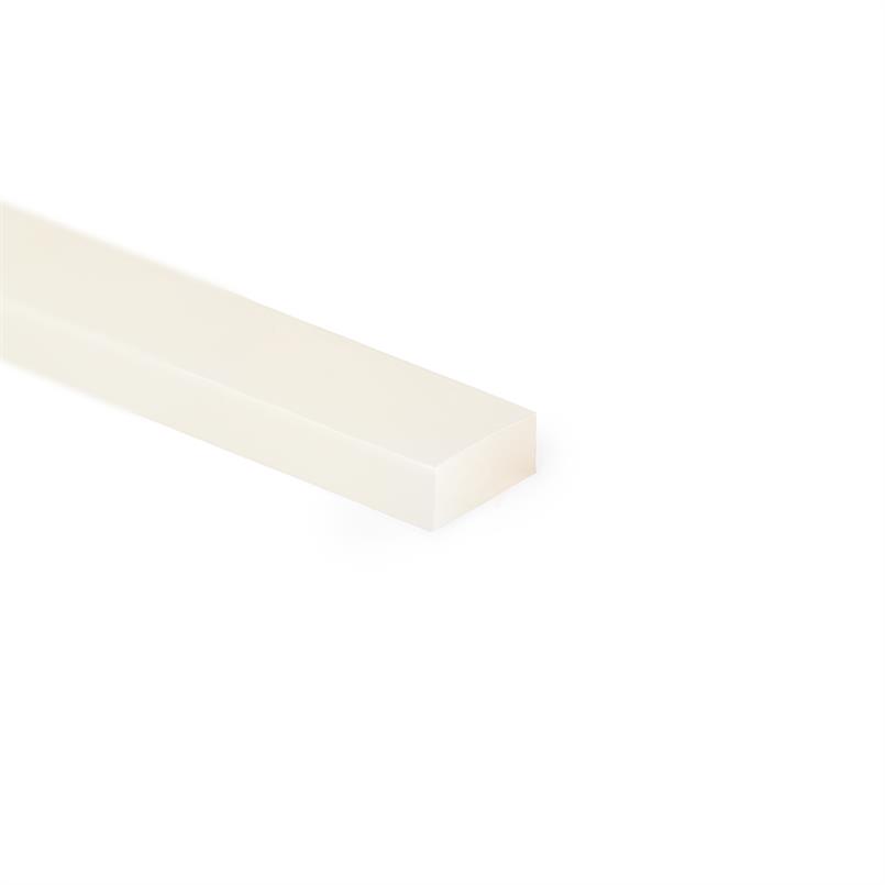 Corde rectangulaire en silicone transparent LxH=20x10mm (L=25m)