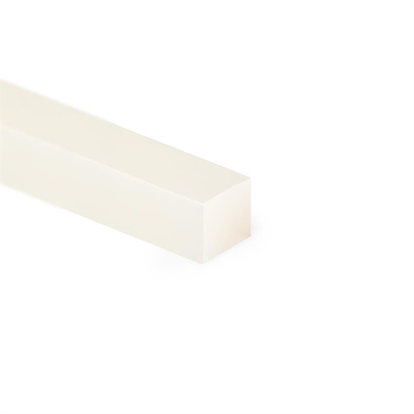 Corde rectangulaire en silicone transparent LxH=20x20mm (L=25m)