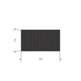Corde rectangulaire mousse Viton LxH=20x15mm (L=10m)
