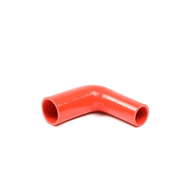 Coude reducteur silicone 90 degrés rouge D=76/63mm