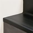 Couverture pastilles complète Marche d'escalier noire LxLxH=1200x46x40mm