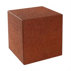 Cube caoutchouc air de jeux rouge avec piquet de terre 40x40x40cm