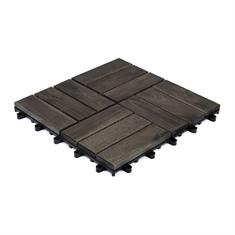 Dalle de terrasse en bois Arendal 30x30x2,4cm (set de 9 pieces)