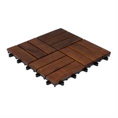 Dalle de terrasse en bois Stavanger 30x30x2,4cm (set de 10 pieces)