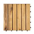 Dalle de terrasse en bois Stockholm 30x30x2,4cm (set de 10 pieces)