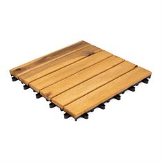 Dalle de terrasse en bois Stockholm 30x30x2,4cm (set de 10 pieces)