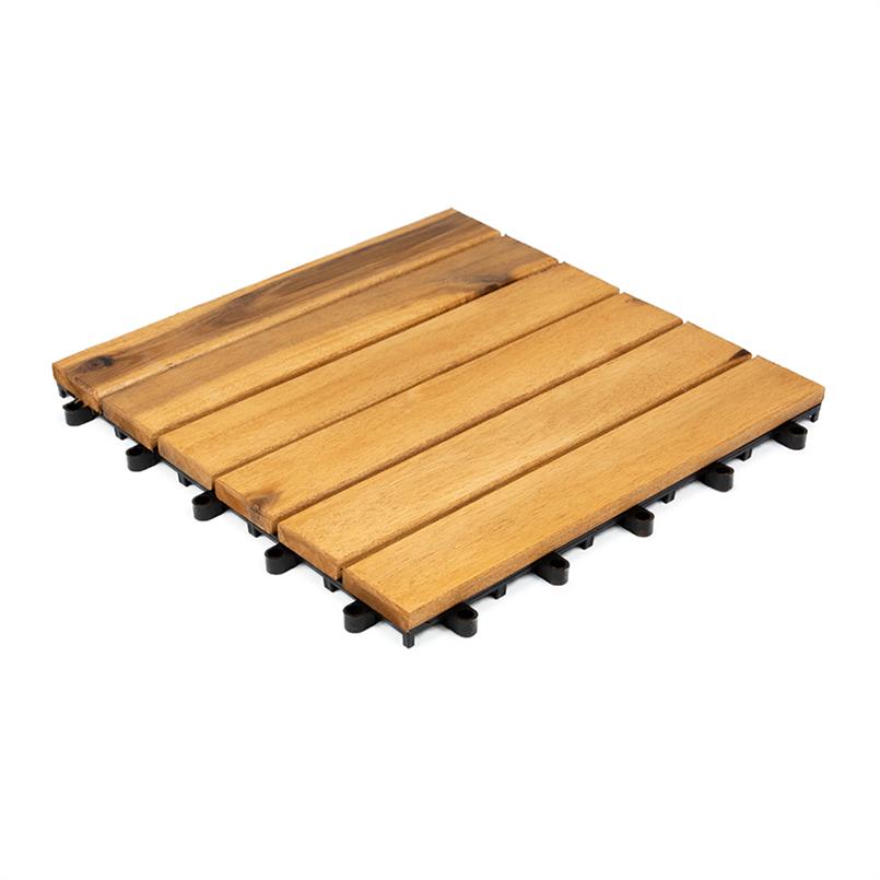 Dalle de terrasse en bois Stockholm 30x30x2,4cm (set de 10 pieces)