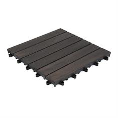 Dalle de terrasse en bois Tromso 30x30x2,4cm (set de 10 pieces)