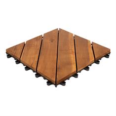 Dalle de terrasse en bois Vasteras 30x30x2,4cm (set de 9 pieces)