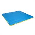 Dalle mousse de fitness gris bleu/jaune 1000x1000x25mm