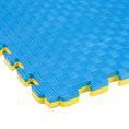 Dalle mousse de fitness gris bleu/jaune 1000x1000x25mm