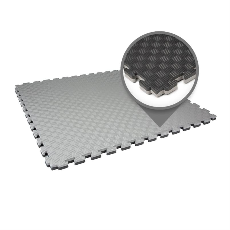 Dalle mousse de fitness gris fonce/clair 1000x1000x25mm