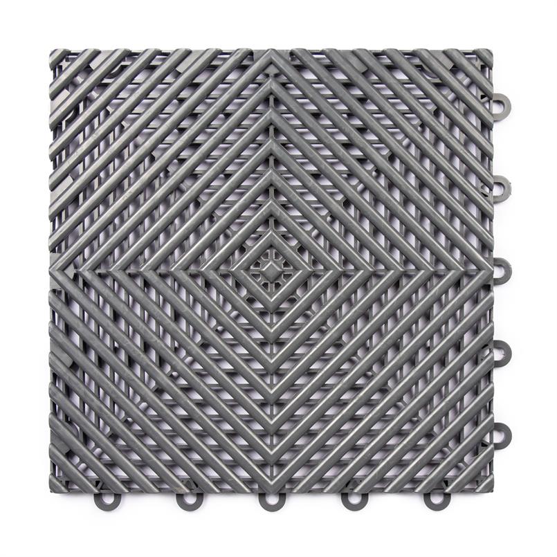 Dalles clipsable en grille gris foncé 300x300x15mm (25 pièces)