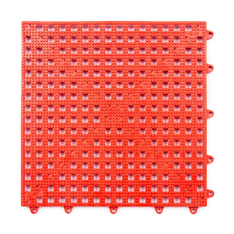 Dalles clipsable en grille rouge 300x300x13mm (50 pièces)