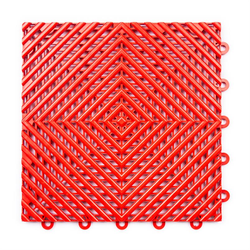 Dalles clipsable en grille rouge 300x300x15mm (25 pièces)