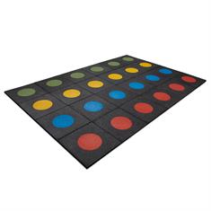 Dalles de jeux Twister noir (set de 24 pièces)