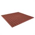 Dalles de terrasse rouge sans faux joint 100x100x2,5cm