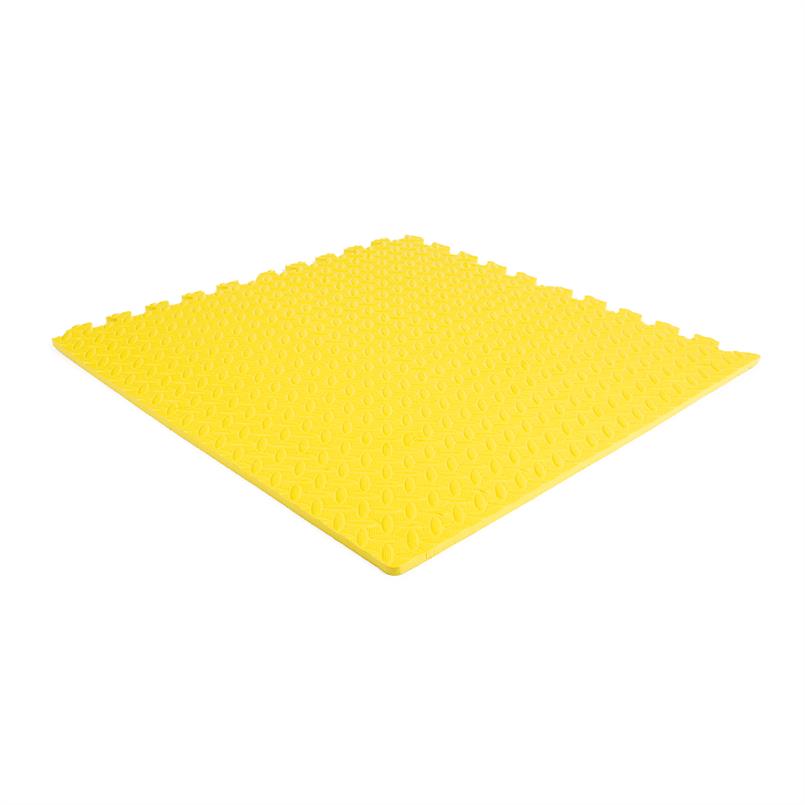 Dalles en mousse checker jaune 600x600x12mm (4 Dalles + bords)