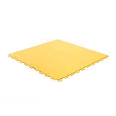 Dalles PVC aspect cuir jaune 500x500x5,5mm
