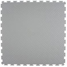 Dalles PVC clipsable checker gris clair 530x530x4mm