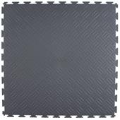 Dalles PVC clipsable checker gris foncé 530x530x4mm