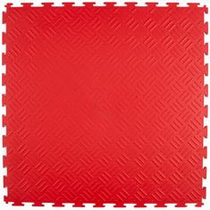 Dalles PVC clipsable checker rouge 530x530x4mm
