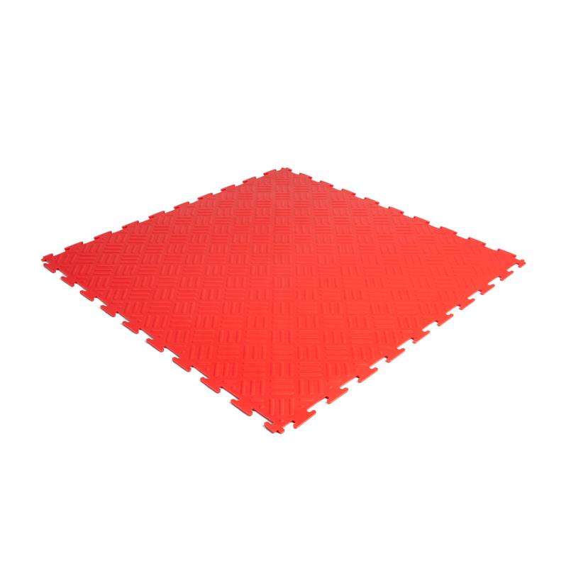 Dalles PVC clipsable checker rouge 530x530x4mm