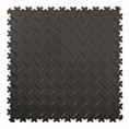 Dalles PVC clipsable Diamant noir 500x500x4mm