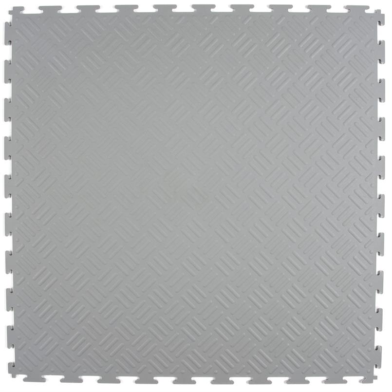 Dalles PVC clipsable martelé gris clair 515x515x7mm