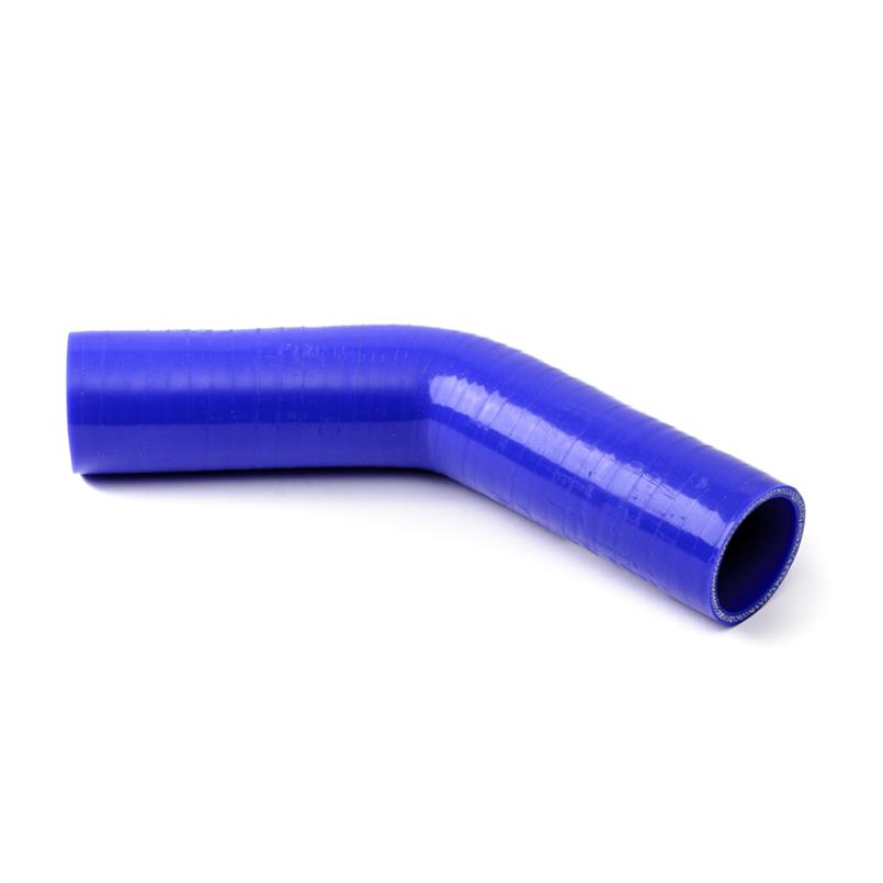 Durite coude silicone 45 degrés bleu D=6,5mm L=150mm