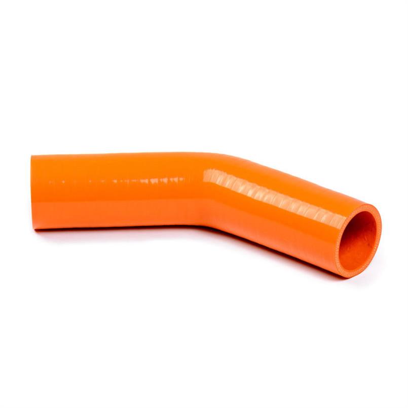 Durite coude silicone 45 degrés orange D=51mm L=150mm