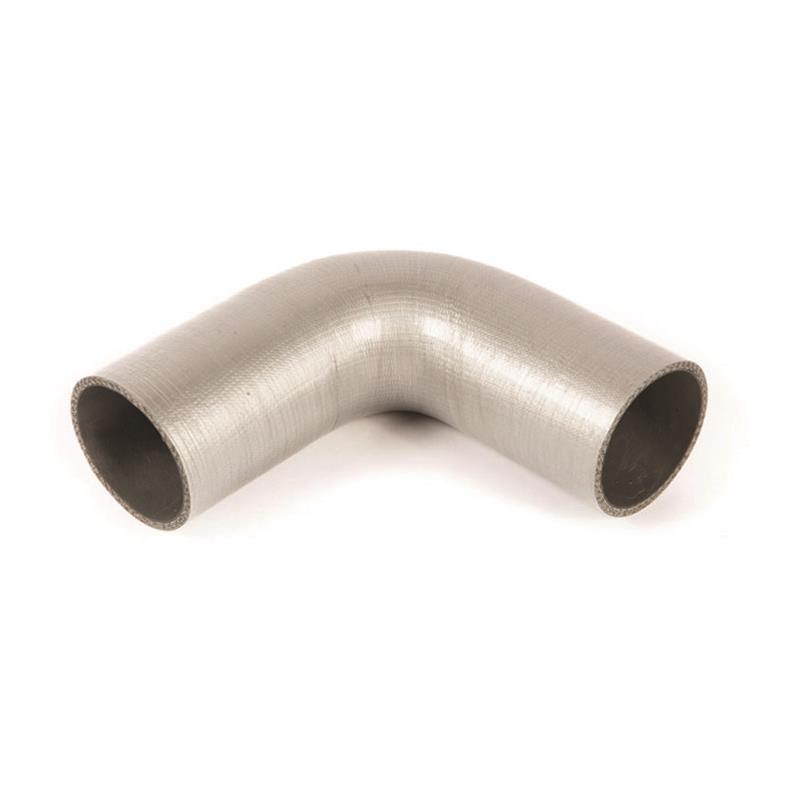 Durite coude silicone 90 degrés gris metallique D=16mm L=150mm