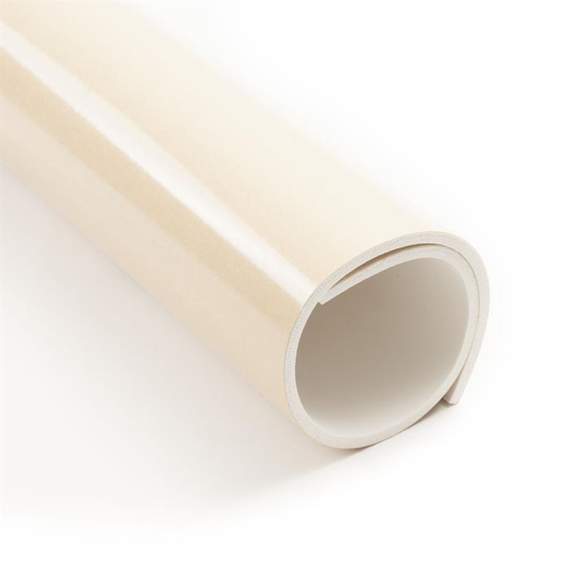 Feuille caoutchouc cellulaire silicone avec adhésif blanc 10mm (LxL=10x1m)