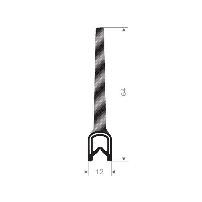 Joint Bourrelet 1,5-4mm LxH=12x64mm (L=25m)