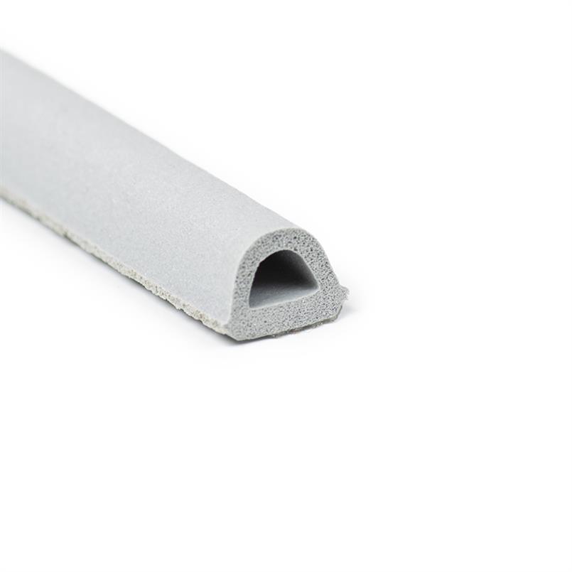 Joint caoutchouc adhésif gris Profilé D LxH=9x6mm (L=100m)