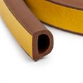 Joint caoutchouc adhésif marron Profilé D LxH=21x15mm