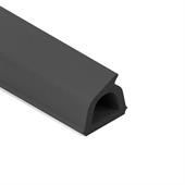 Joint caoutchouc adhésif noir Profilé D LxH=9,5x9,5mm (L=50m)