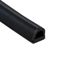 Joint caoutchouc adhésif noir Profilé D LxH=9,5x9,5mm (L=50m)