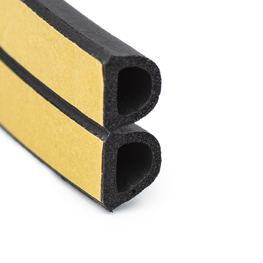 Joint caoutchouc adhesif epdm noir 1.621.000 - Joint caoutchouc autocollant  - Profils joints caoutchouc - joint en u – ECKO TECH