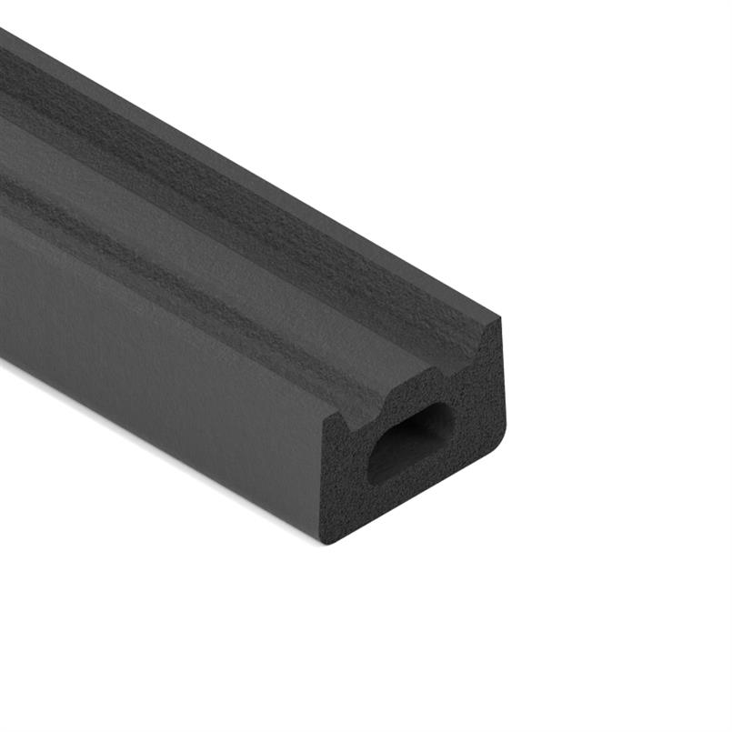 Joint caoutchouc adhésif Profilé K LxH=10x6mm (L=75m)