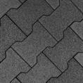 Pave caoutchouc gris foncé 20x16,5x4,3cm (900 piéces)