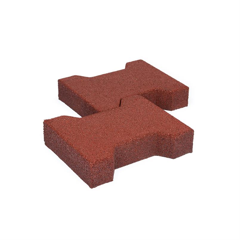 Pave caoutchouc rouge 20x16,5x4,3cm (900 pieces)