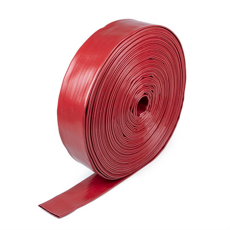 Platte waterslang hogedruk rood DN=102mm (L=10m)