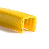 Profilé bord de tôle jaune 8-10mm LxH= 17x15mm (L=50m)